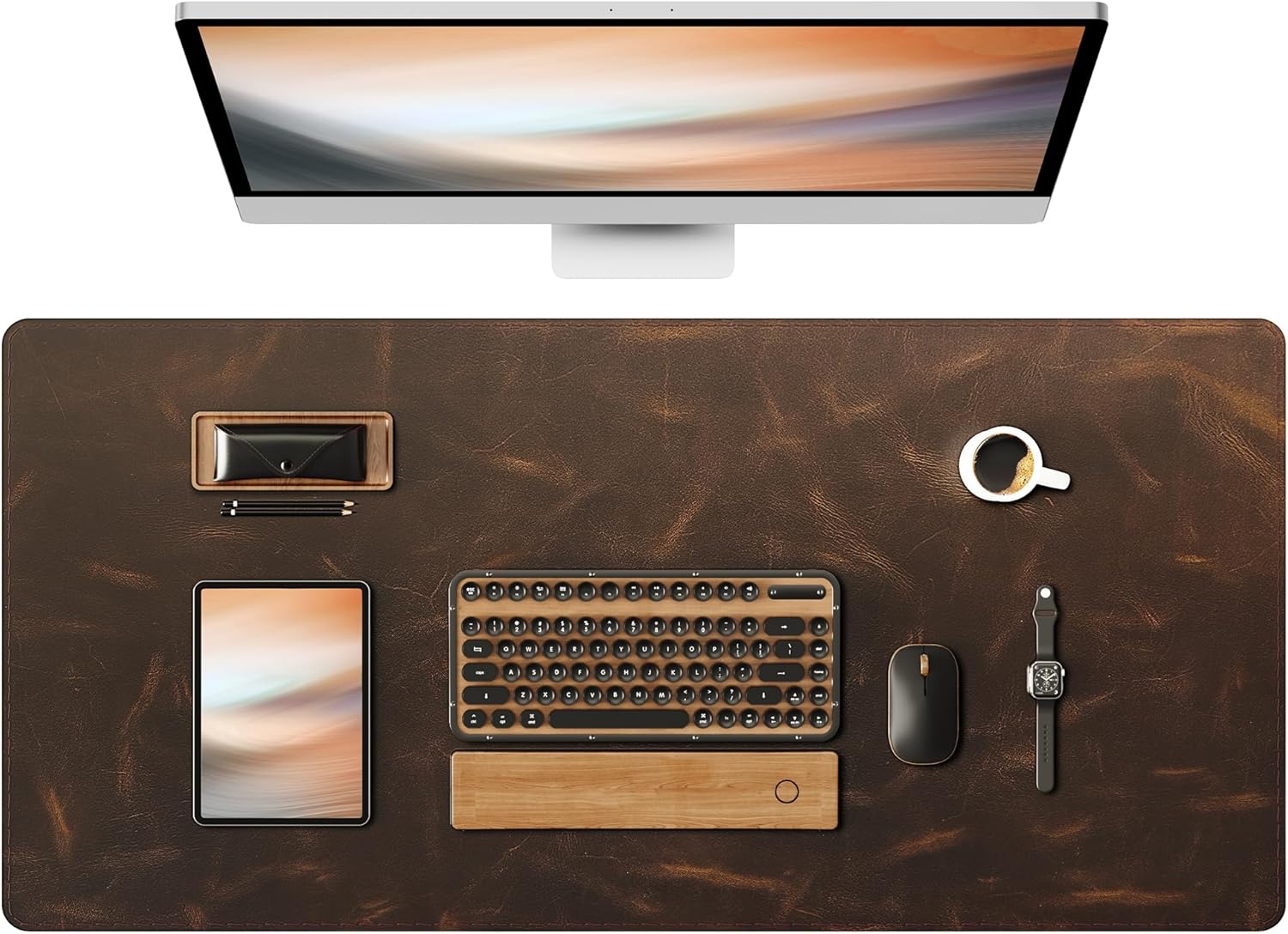 YSAGi Real Leather Desk Mat