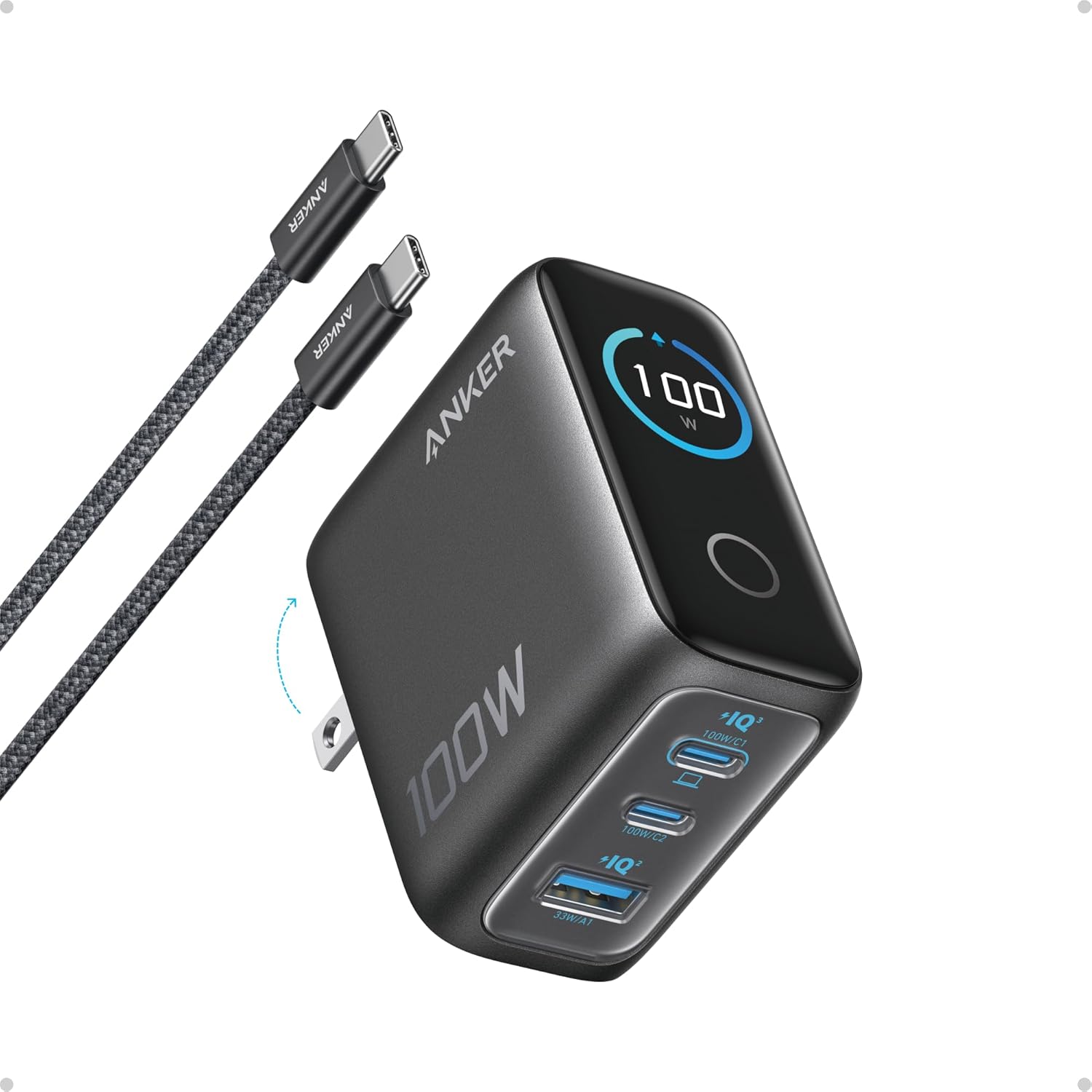 Anker 100W Max 3-Port GaN USB-C Charger
